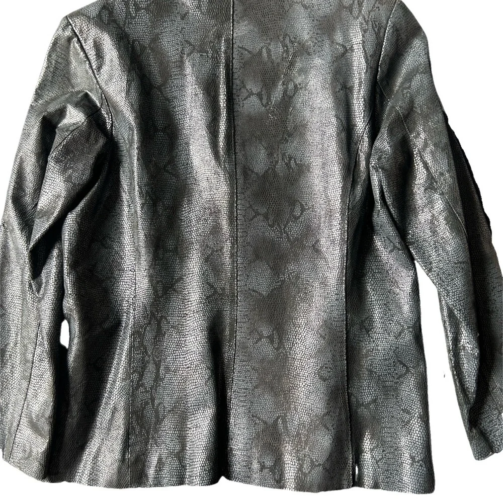 Bernardo Textured black snakeskin Jacket - Picture 4 of 7